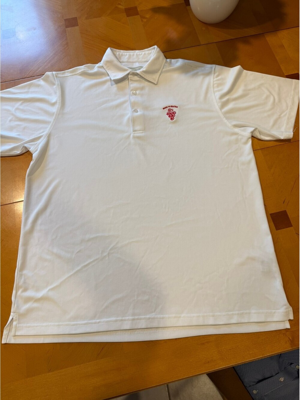 Donald Ross White Golf Polo Shirt Men's XL Wine To Water Performance Polyester